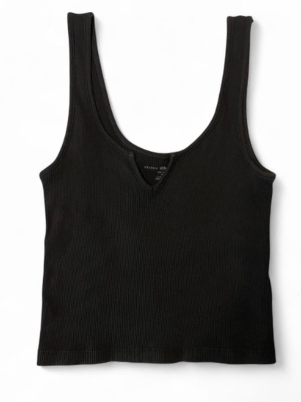 Brandy Melville Black Ribbed Crop Top